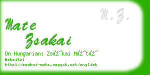 mate zsakai business card